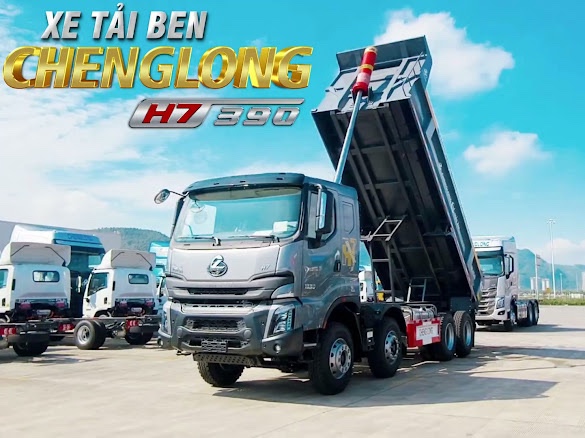 XE TẢI BEN CHENGLONG H7 390HP (8X4) CẦU DẦU