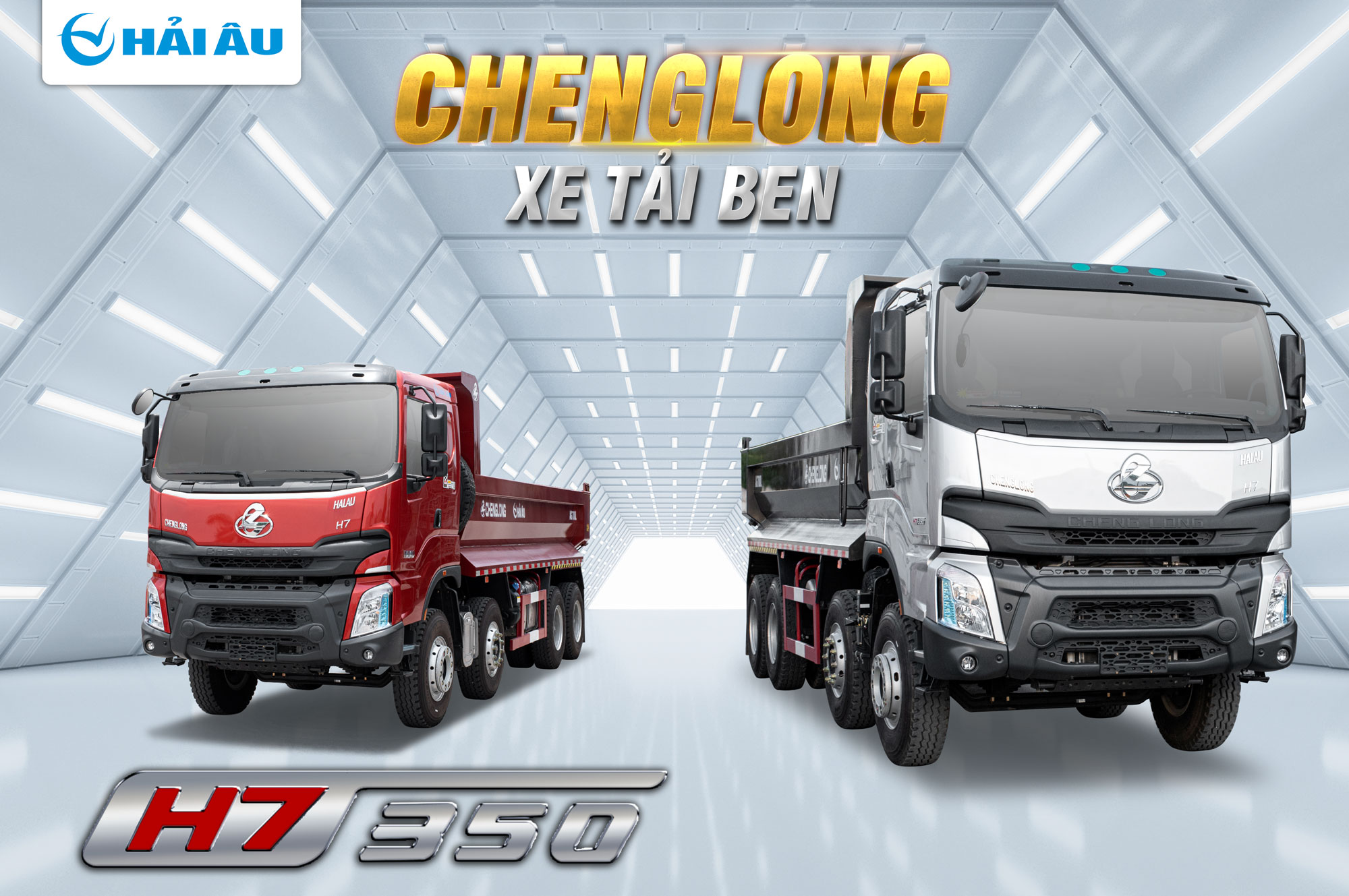XE TẢI BEN CHENGLONG H7 8x4 350HP - THÙNG U